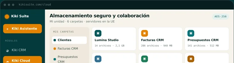 Pantalla de Kiki Cloud dentro de la suite